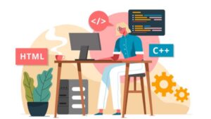 Business team reviewing proposals and portfolios to select a professional web development company.