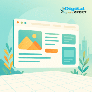 Illustration depicting the advantages of hiring a professional web development team, including security, SEO, customization, and scalability.