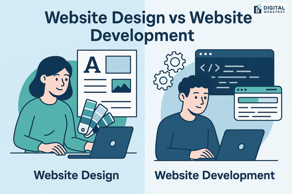 Website Design and Website Development Illustration