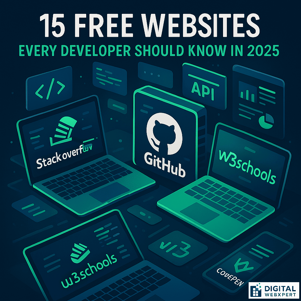 Top 15 Free Websites Every Developer Should Know in 2025
