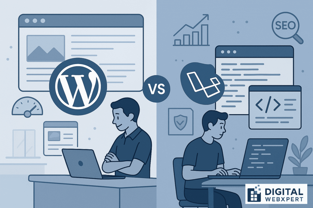 WordPress vs Laravel – Web Development Comparison 2025