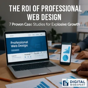 Professional web design ROI case studies showing conversion growth and revenue impact