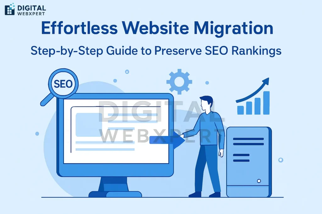 Website Migration Without Losing SEO Rankings – Step-by-Step Guide Illustration