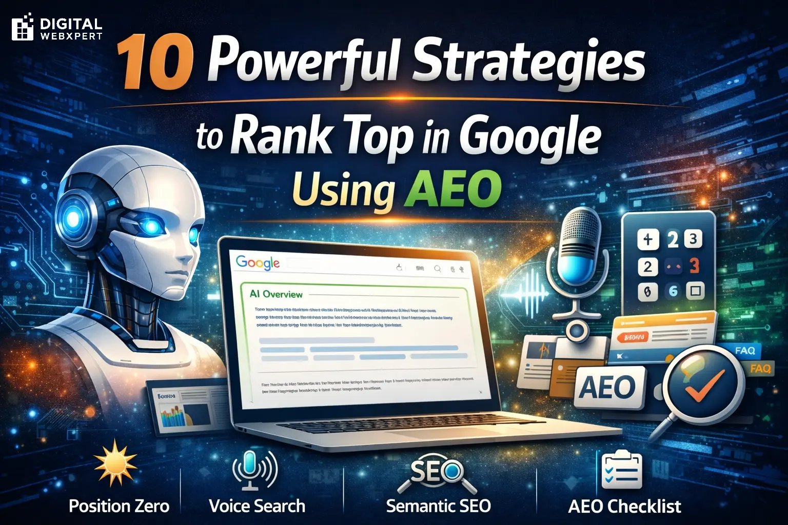 rank top in Google using AEO with 10 powerful strategies for featured snippets and AI Overviews