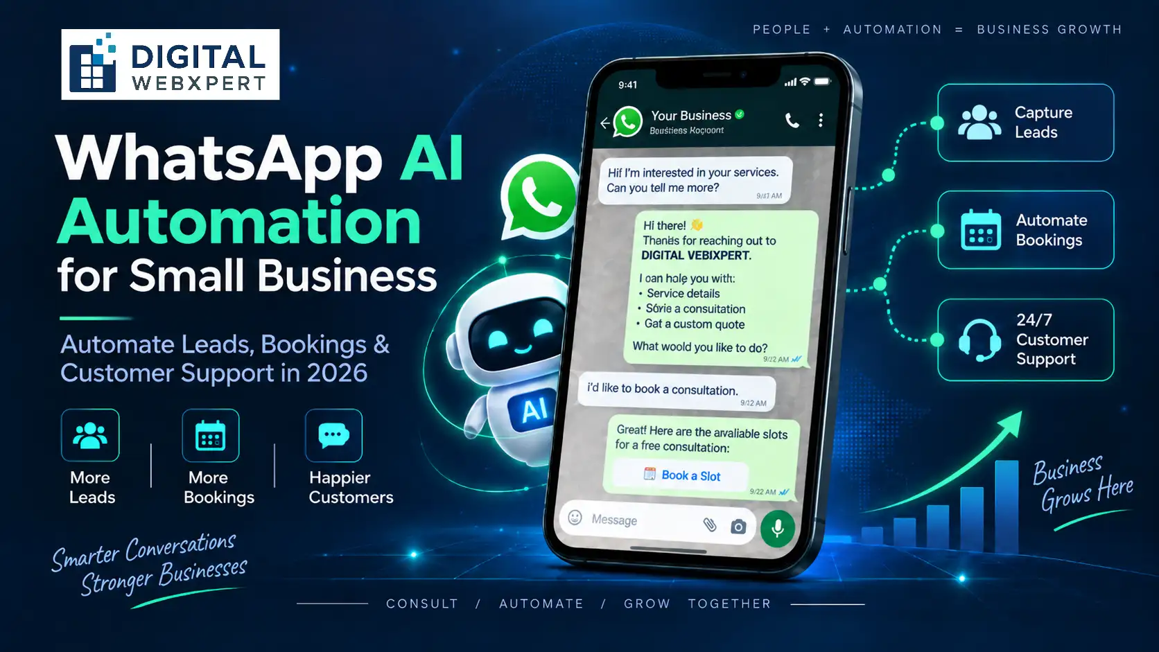 WhatsApp AI Agents for Small Business: Automate Leads, Bookings & Customer Support in 2026